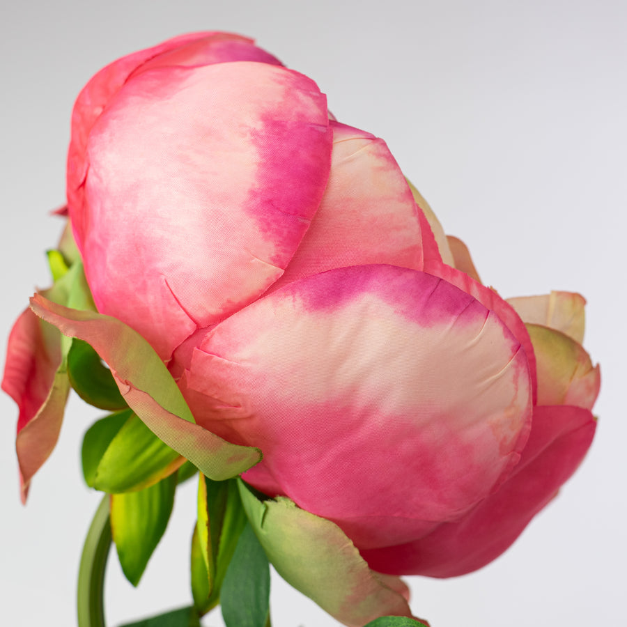 27" Artificial Peony Flower Stem: Hot Pink