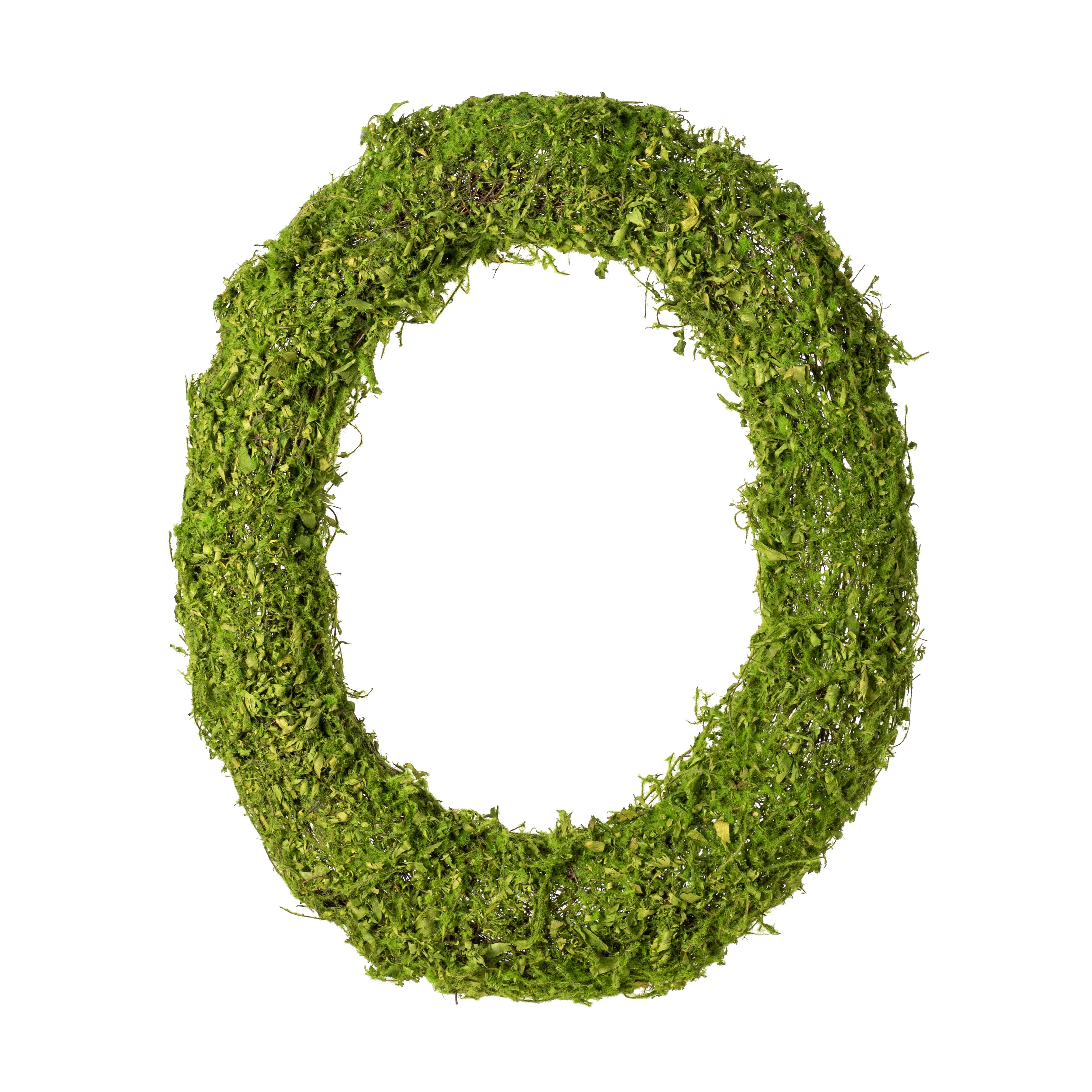19" Green Moss Vine Wreath: Oval