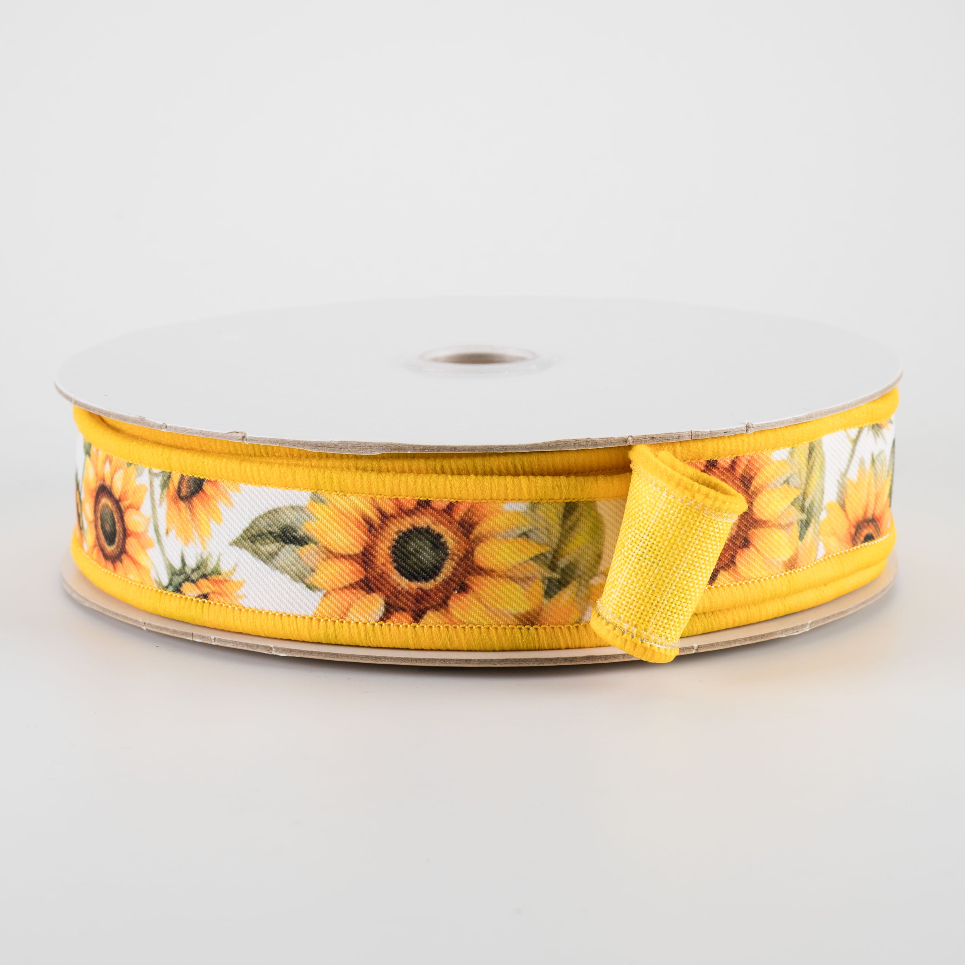 7/8" Double Sided Fused Sunflowers Ribbon (10 Yards)