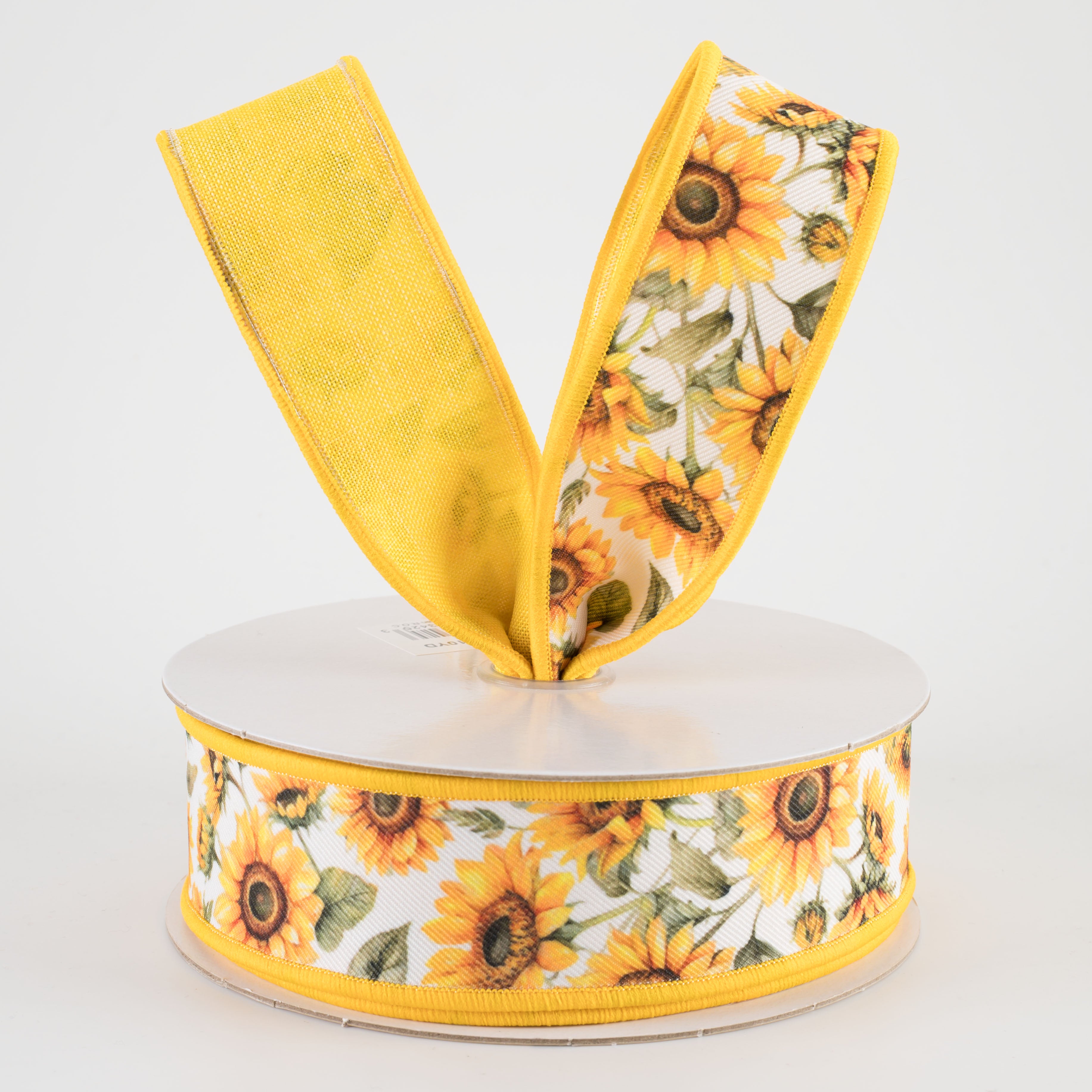 1.5" Double Sided Fused Sunflowers Ribbon (10 Yards)