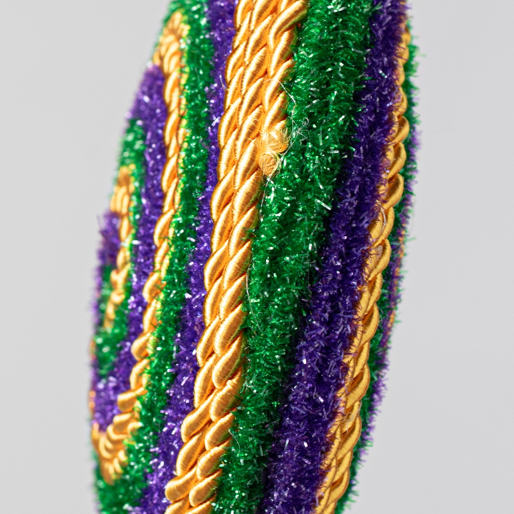 20" Rope Stripe Lollipop Pick: Mardi Gras