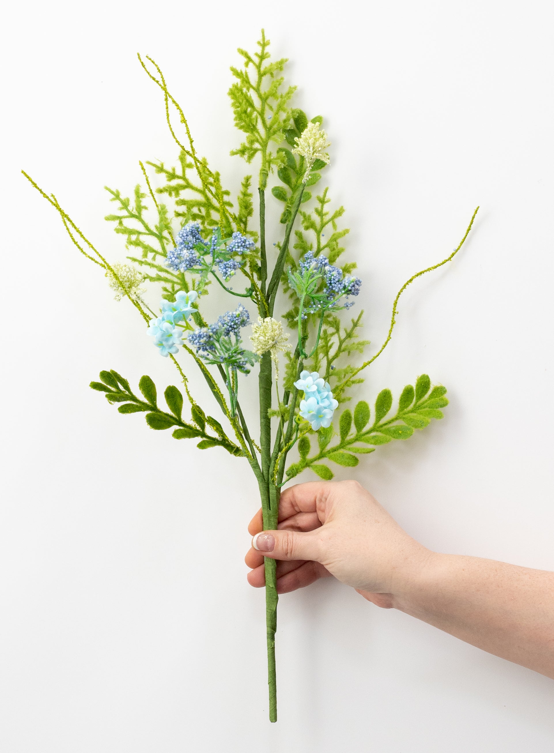 18" Flowering Sedum Filler Pick: Blue