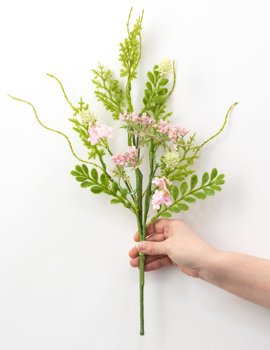 18" Flowering Sedum Filler Pick: Pink