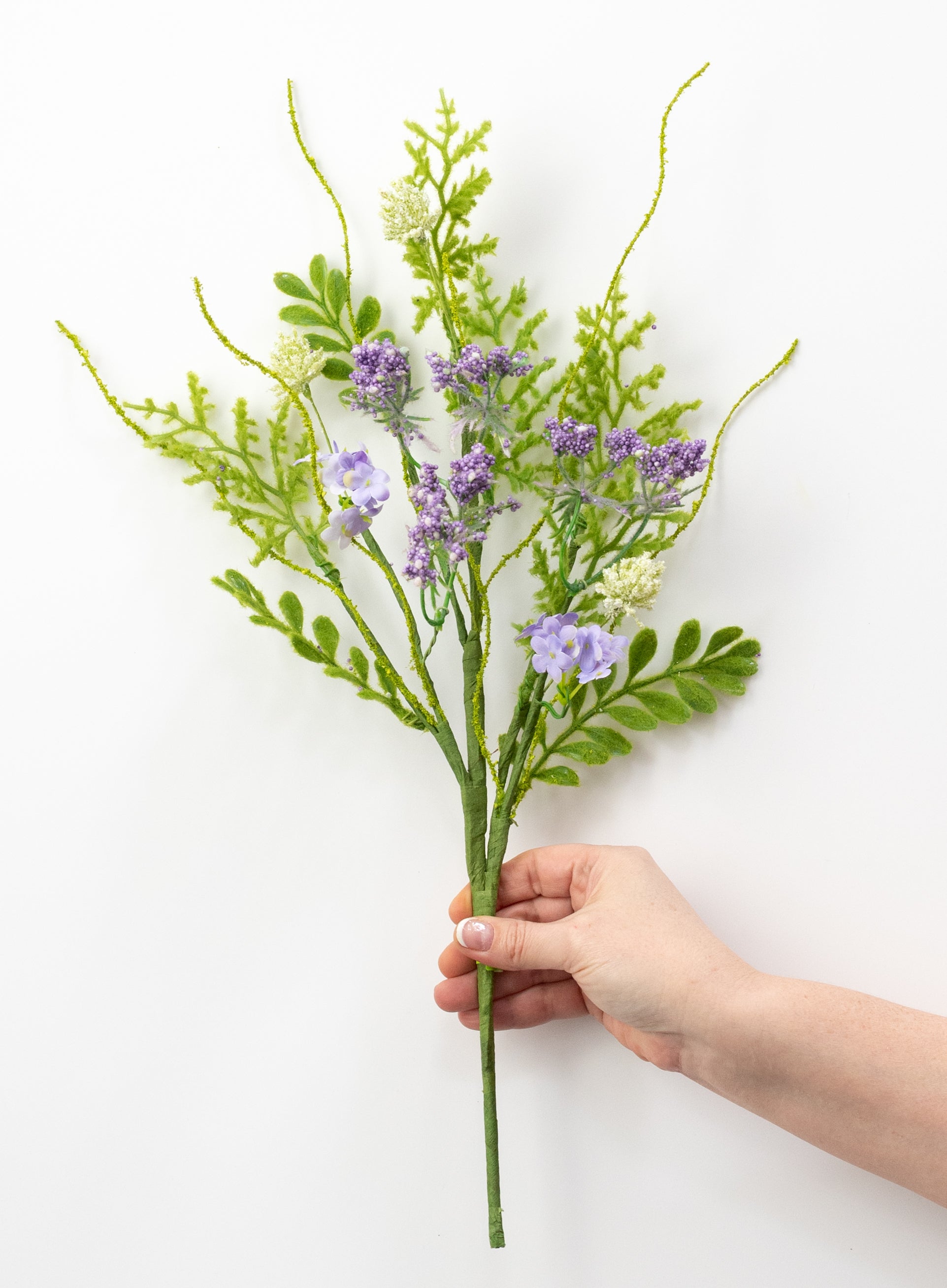 18" Flowering Sedum Filler Pick: Purple