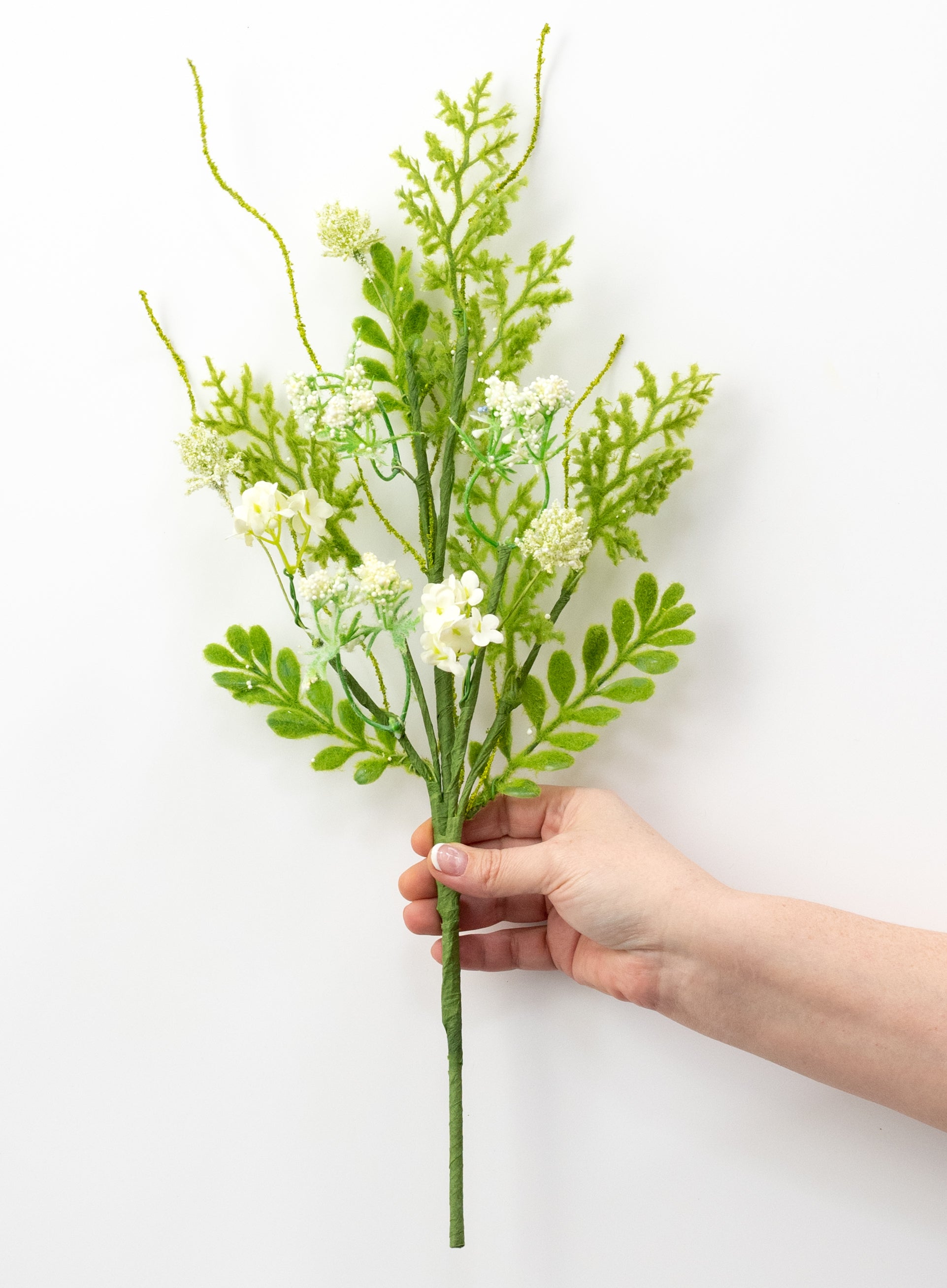 18" Flowering Sedum Filler Pick: Cream