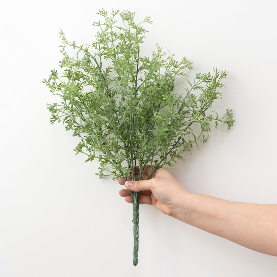 20" Plastic Wildflower Filler Bush: White