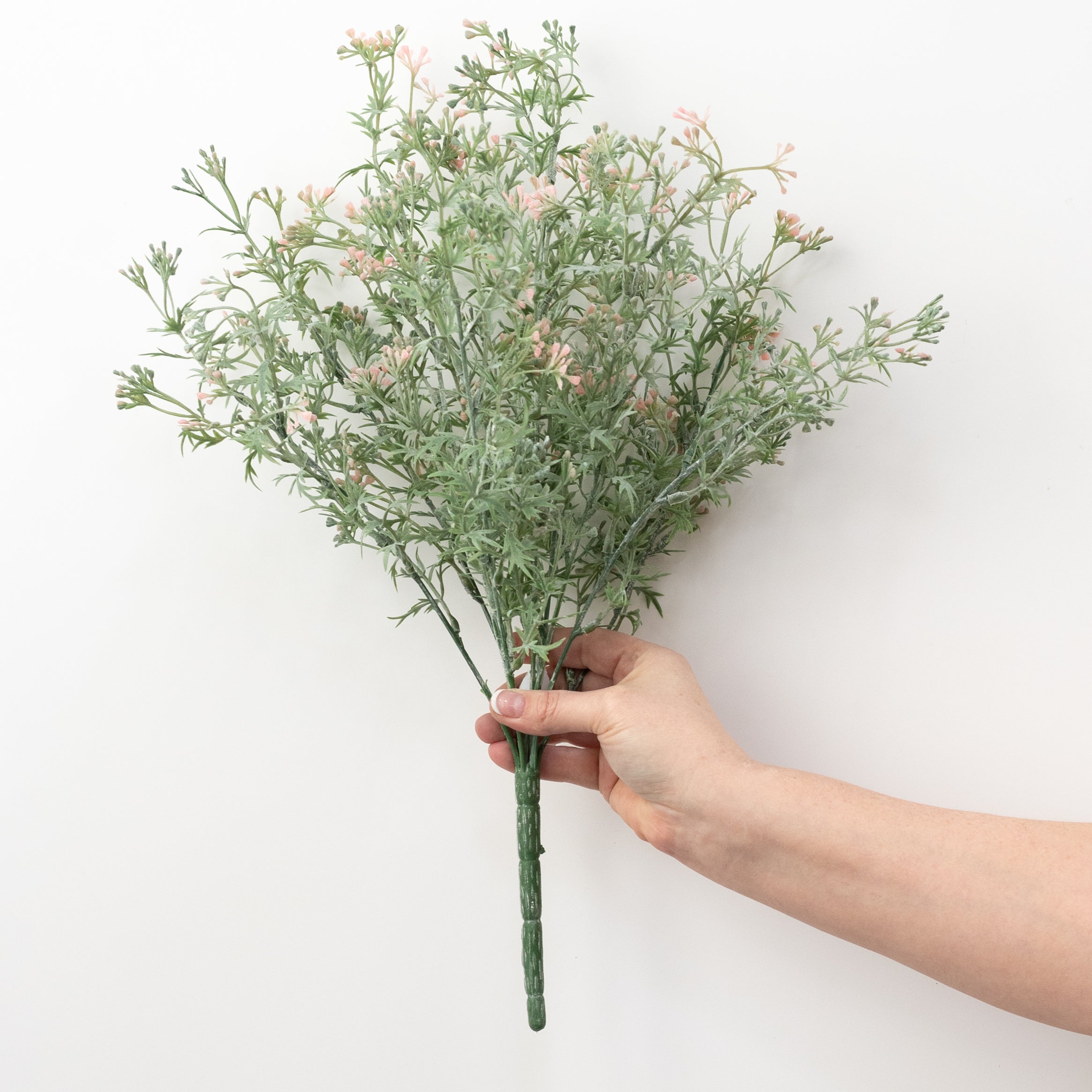 20" Plastic Wildflower Filler Bush: Pale Pink