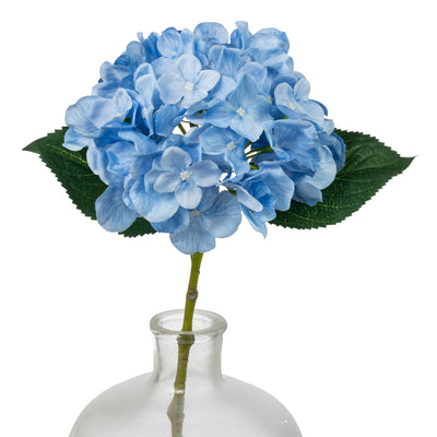 7" x 19" Fabric Hydrangea Stem: Blue