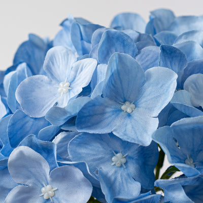7" x 19" Fabric Hydrangea Stem: Blue