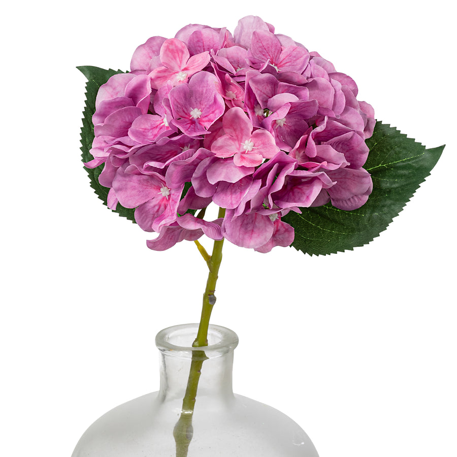 7" x 19" Fabric Hydrangea Stem: Beauty Pink
