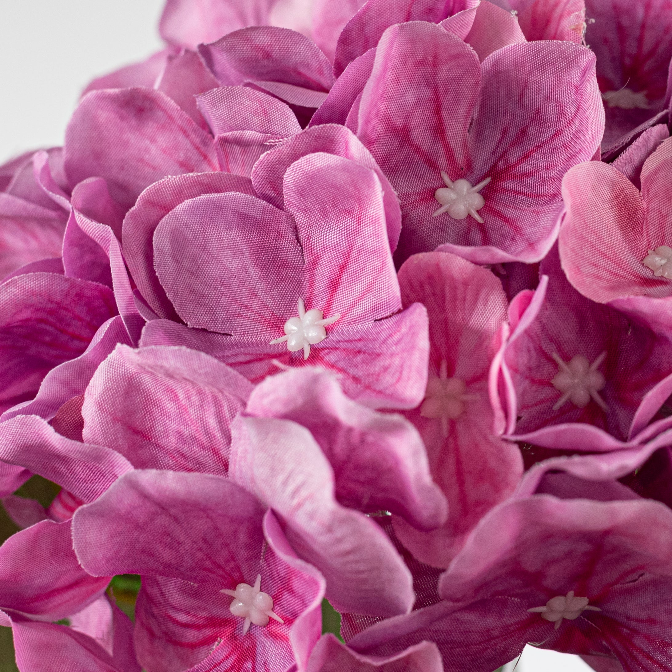 7" x 19" Fabric Hydrangea Stem: Beauty Pink