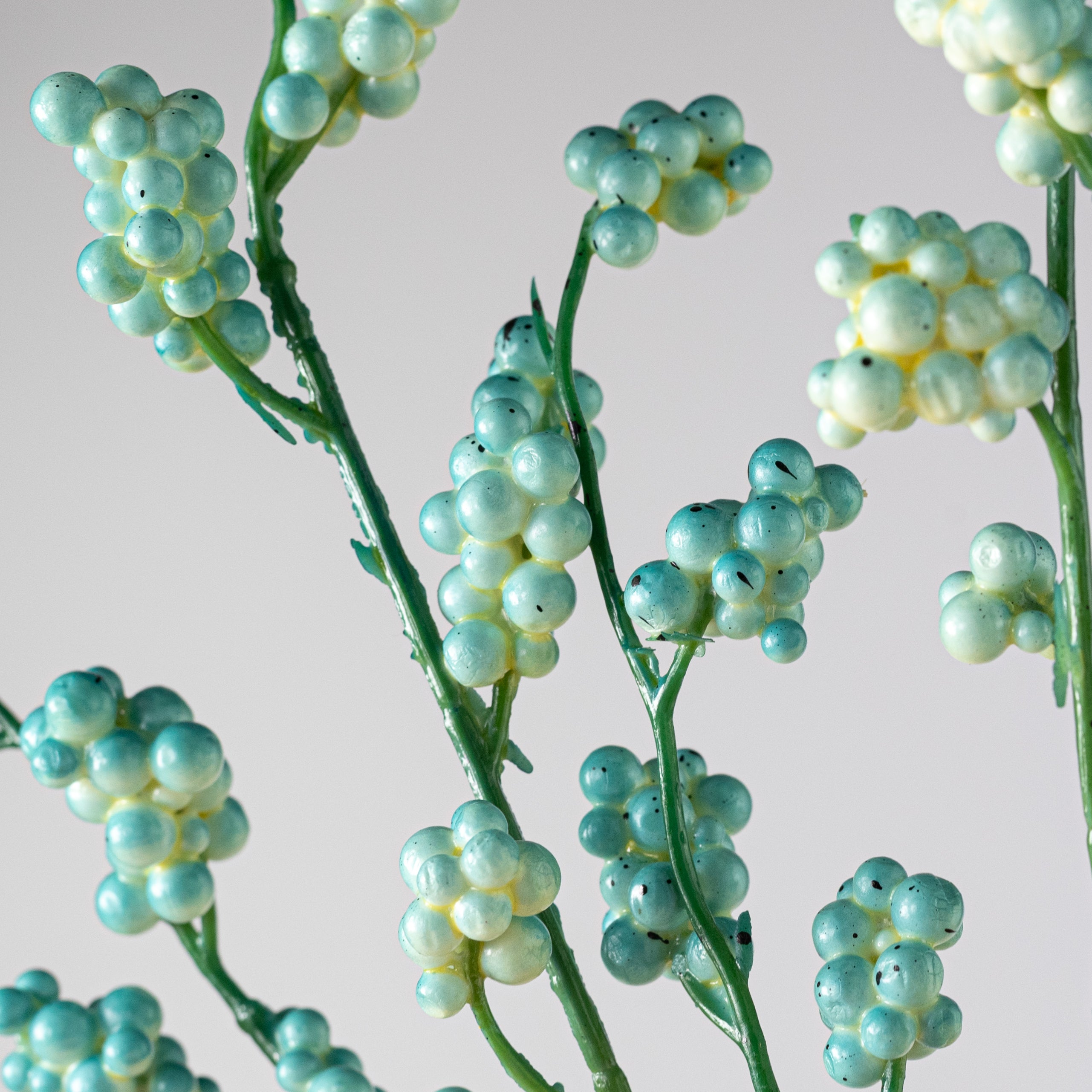 26" Mini Berry Clusters Spray: Turquoise Blue