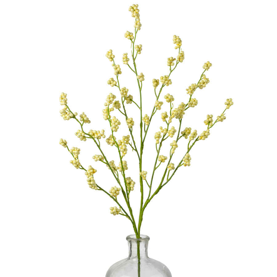 26" Mini Berry Clusters Spray: Yellow