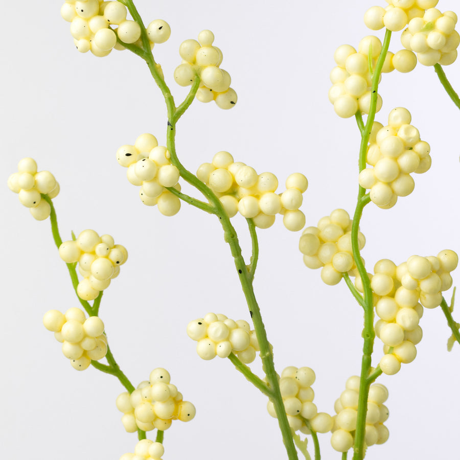 26" Mini Berry Clusters Spray: Yellow
