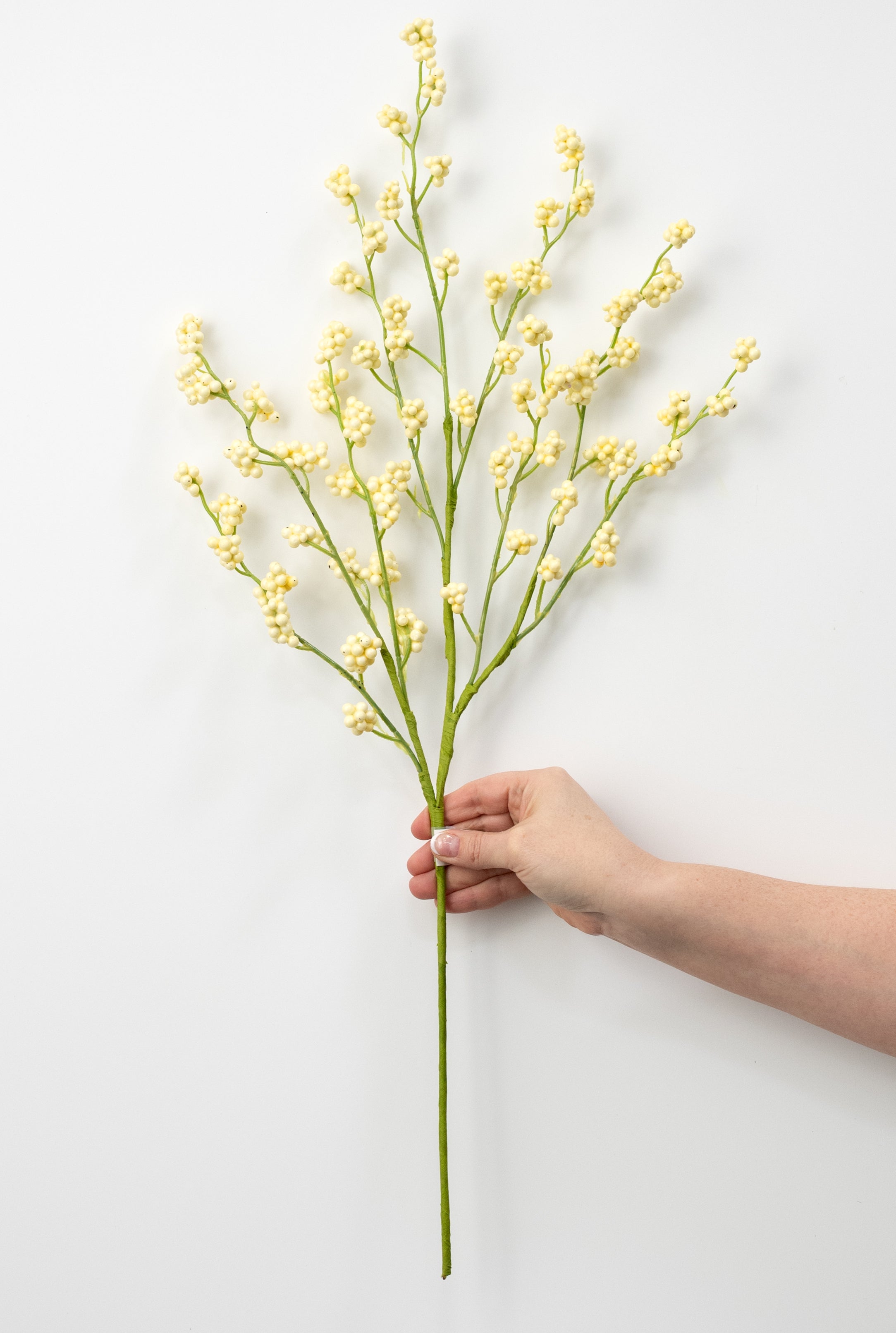 26" Mini Berry Clusters Spray: Yellow