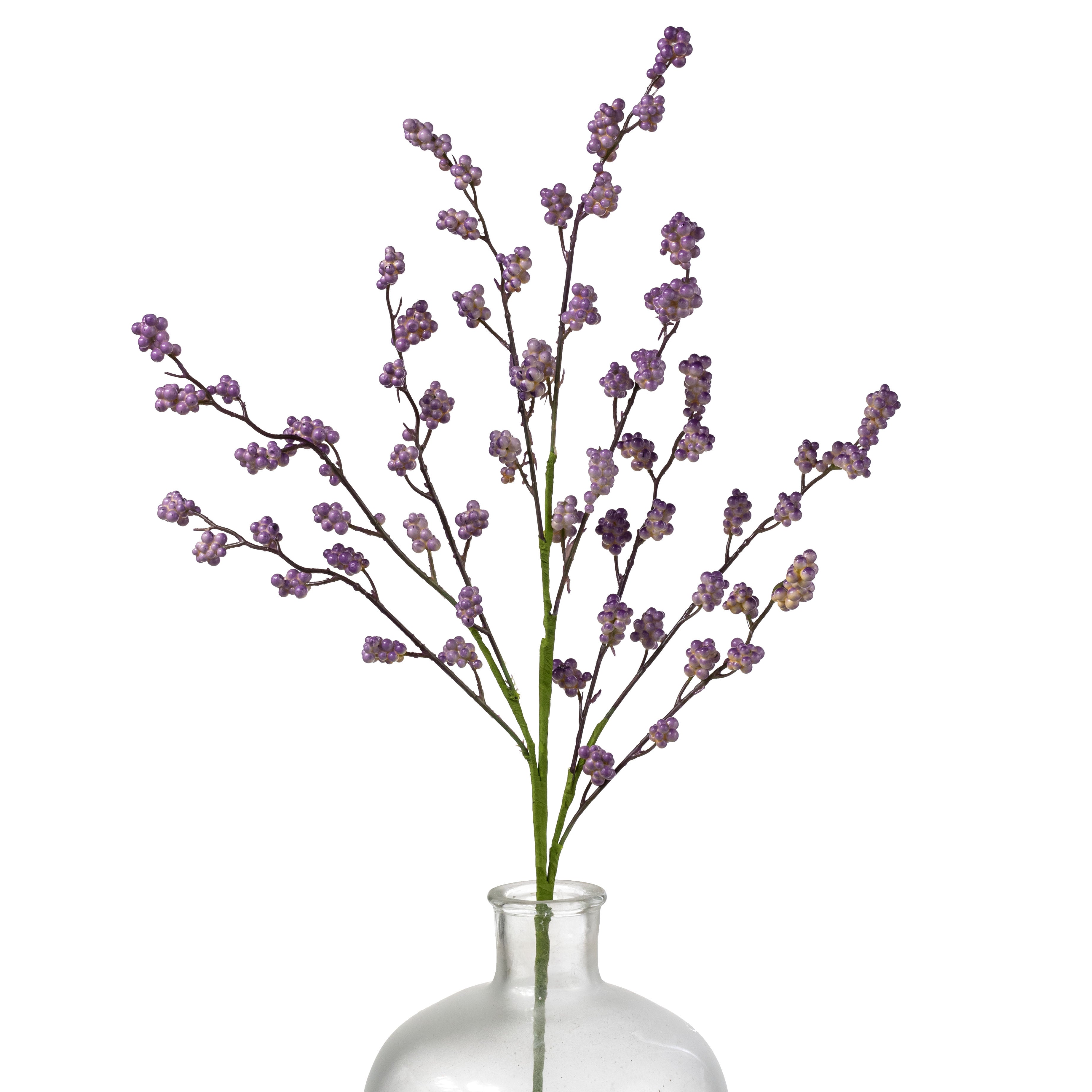 26" Mini Berry Clusters Spray: Lavender Purple