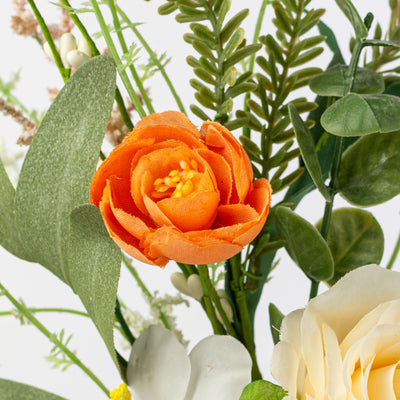 18" Mixed Rose & Lavender Spray: Peach