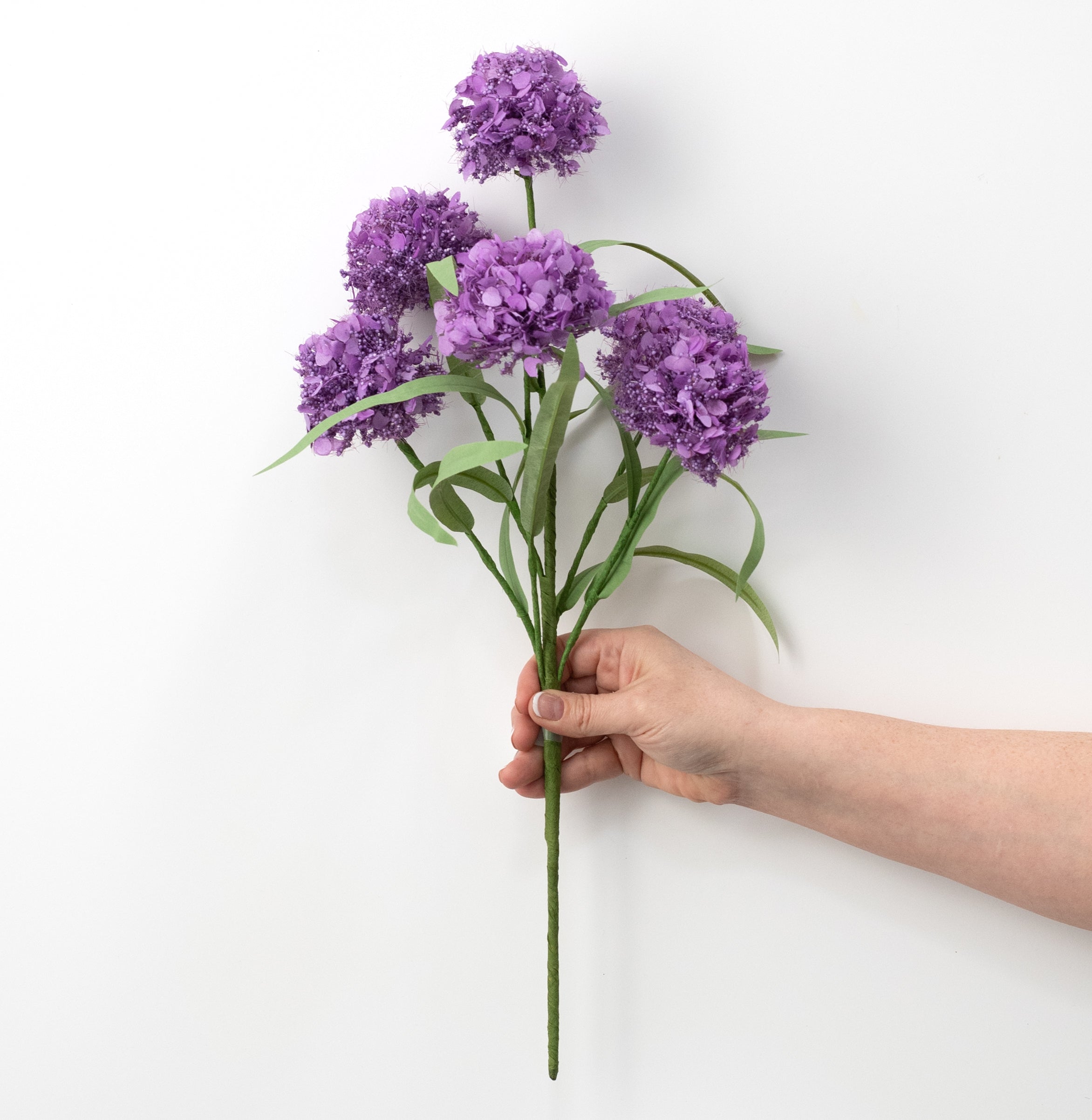 19" Viburnum Snowball Spray: Lavender Purple