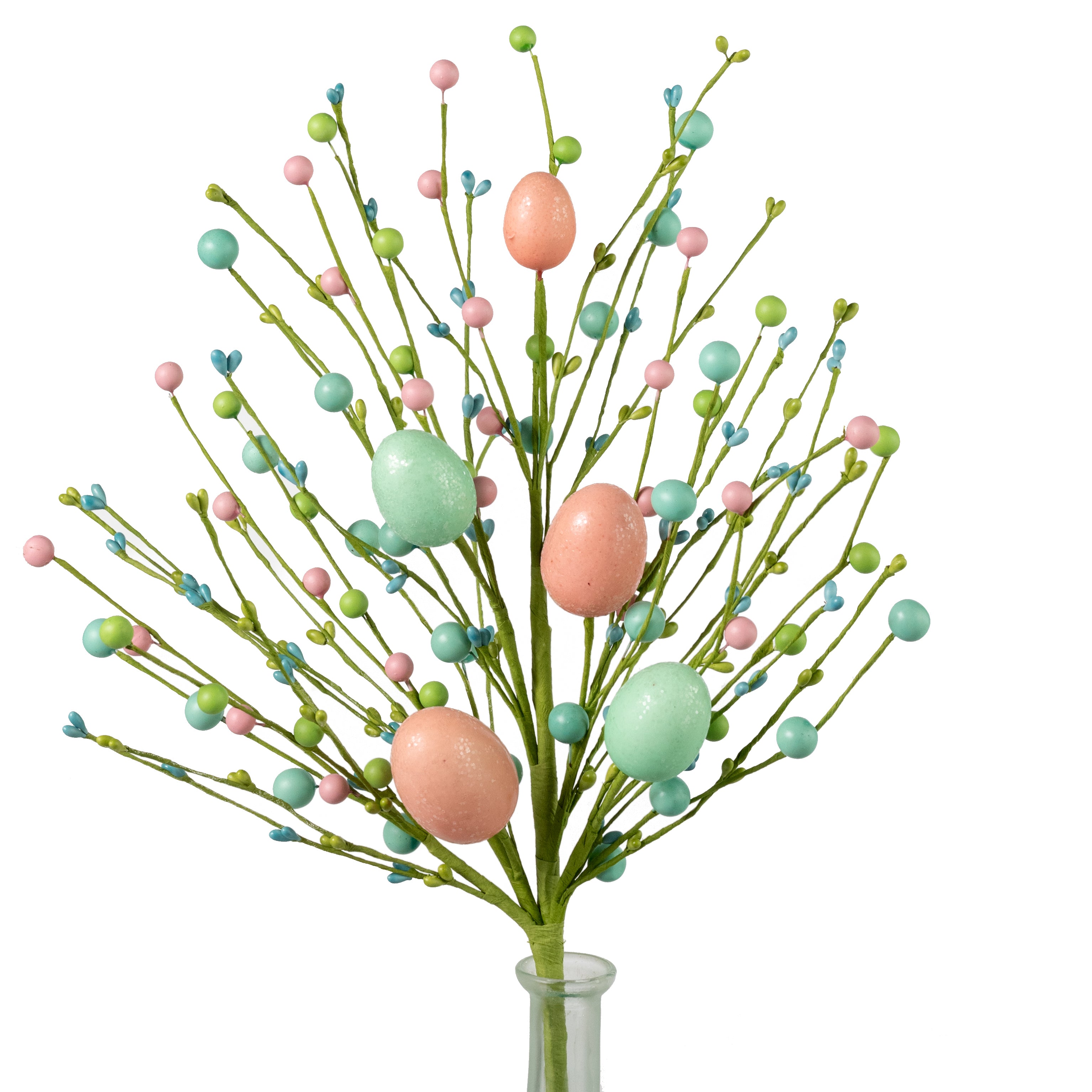 20" Easter Egg Pip Filler Spray: Mint & Peach