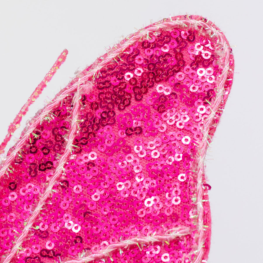 8" x 10" Sequin Butterfly Pick: Iridescent Hot Pink