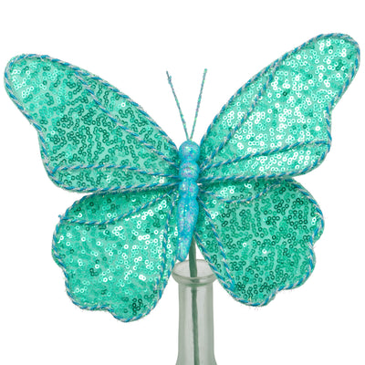 8" x 10" Sequin Butterfly Pick: Iridescent Turquoise