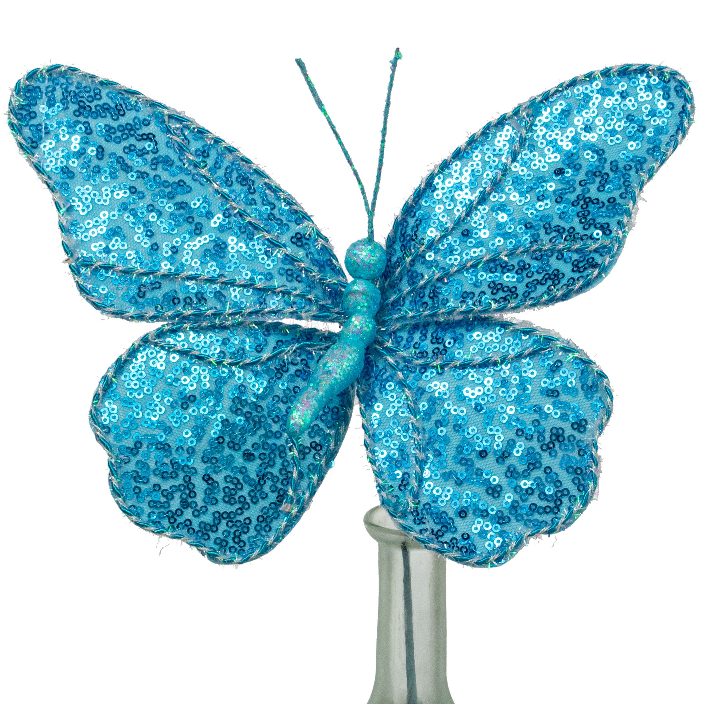 8" x 10" Sequin Butterfly Pick: Iridescent Blue