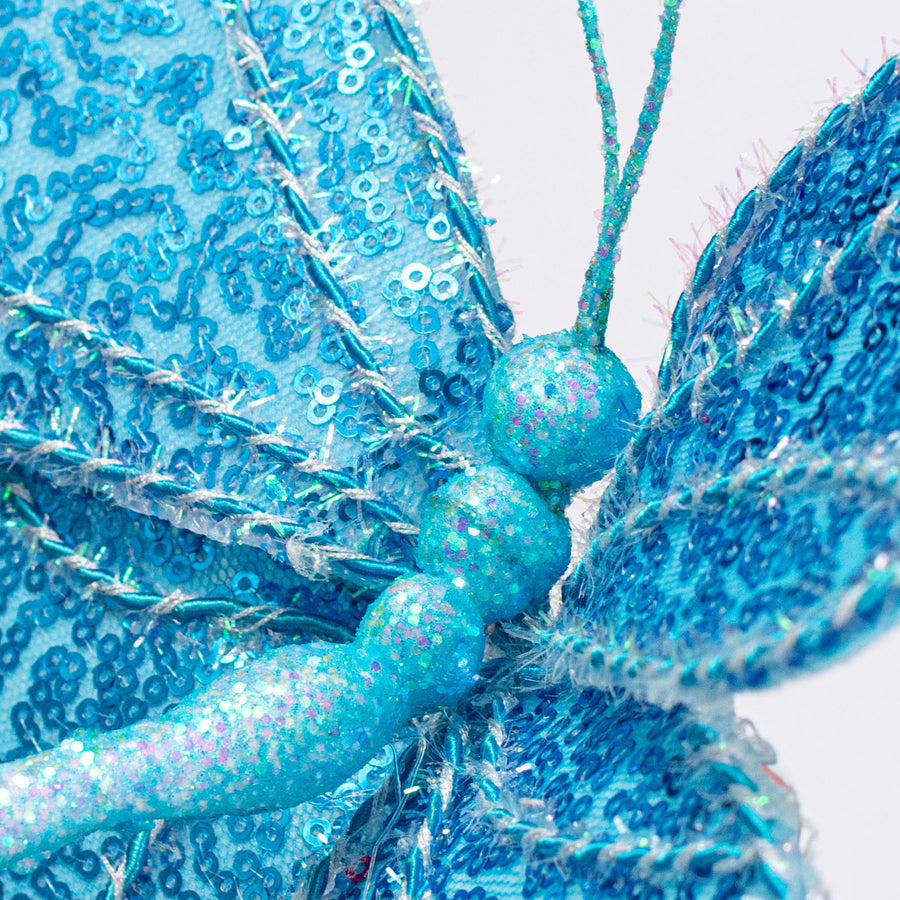 8" x 10" Sequin Butterfly Pick: Iridescent Blue