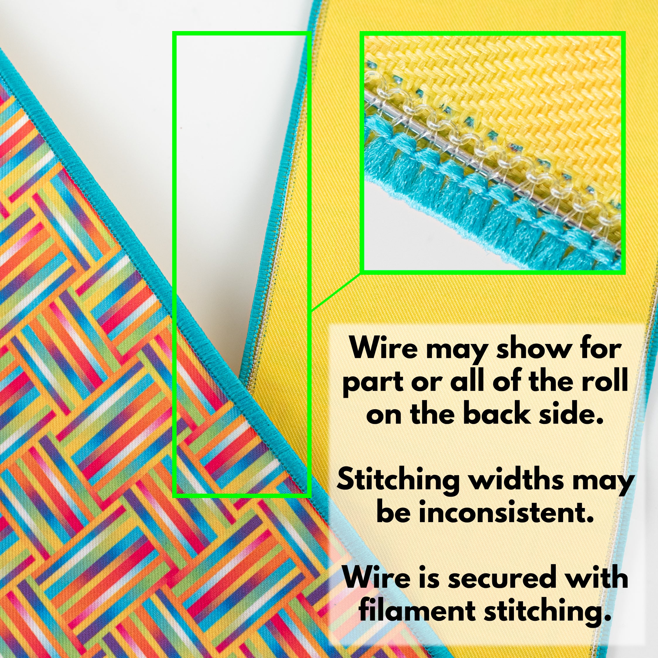 4" Double Sided Fused Multicolor Basketweave Ribbon (10 Yards)