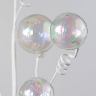 28" Iridescent Clear Bubble Ornament Spray