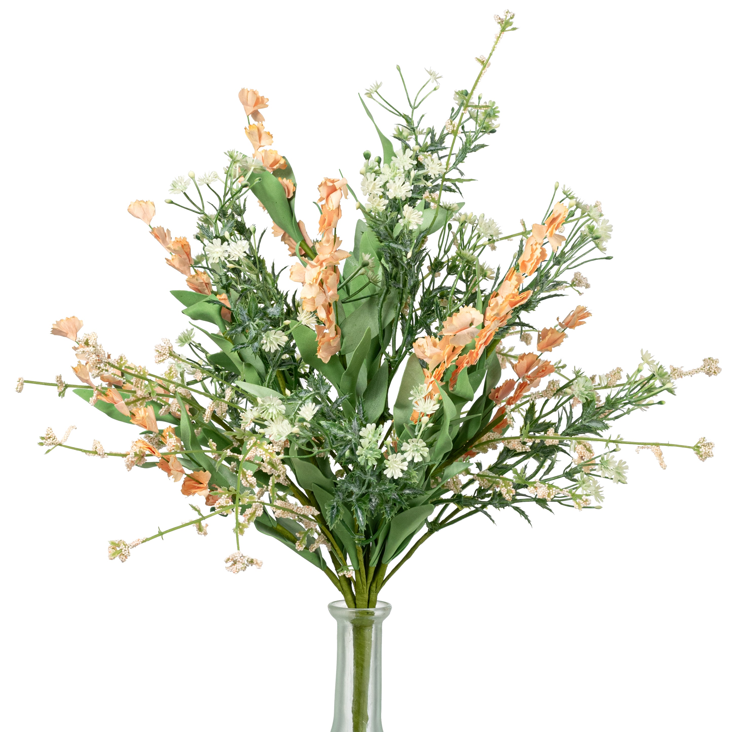 20" Mixed Flower Filler Bush: Peach