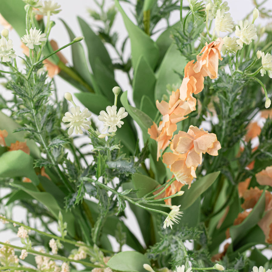 20" Mixed Flower Filler Bush: Peach