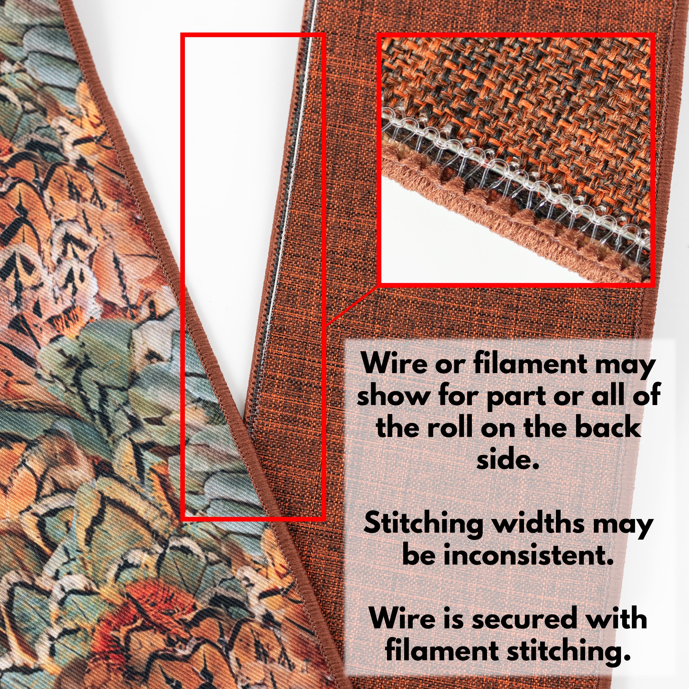 4" Double Sided Fused Pheasant Feathers Ribbon (10 Yards)