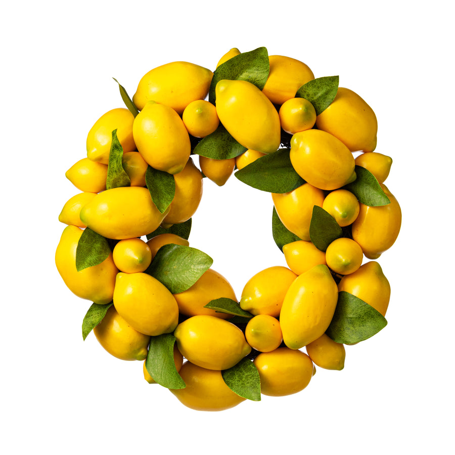 15" Lemons on Grapevine Wreath