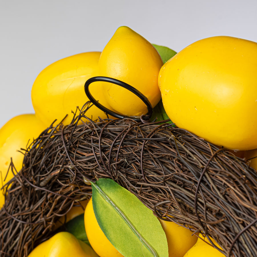 15" Lemons on Grapevine Wreath