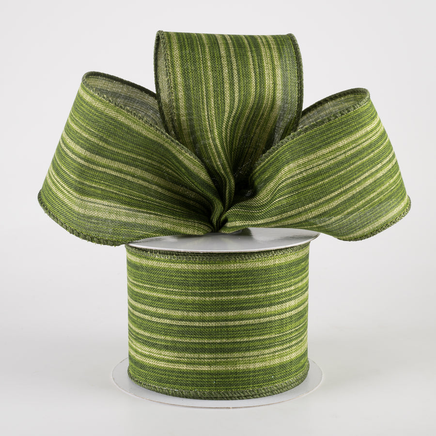 2.5" Variegated Aspid Leaves Canvas Ribbon (10 Yards)