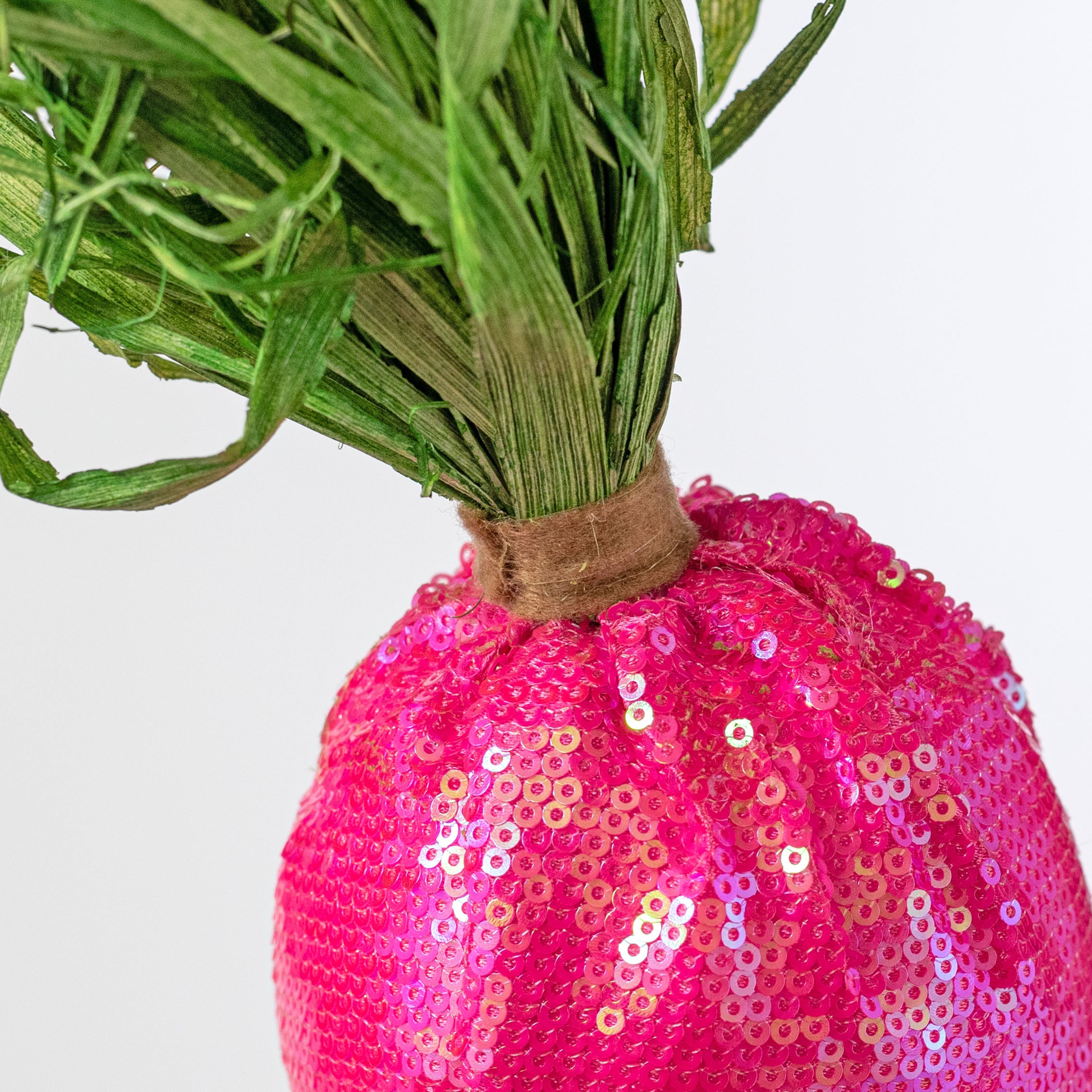 17" Sequin Carrot Decoration: Hot Pink