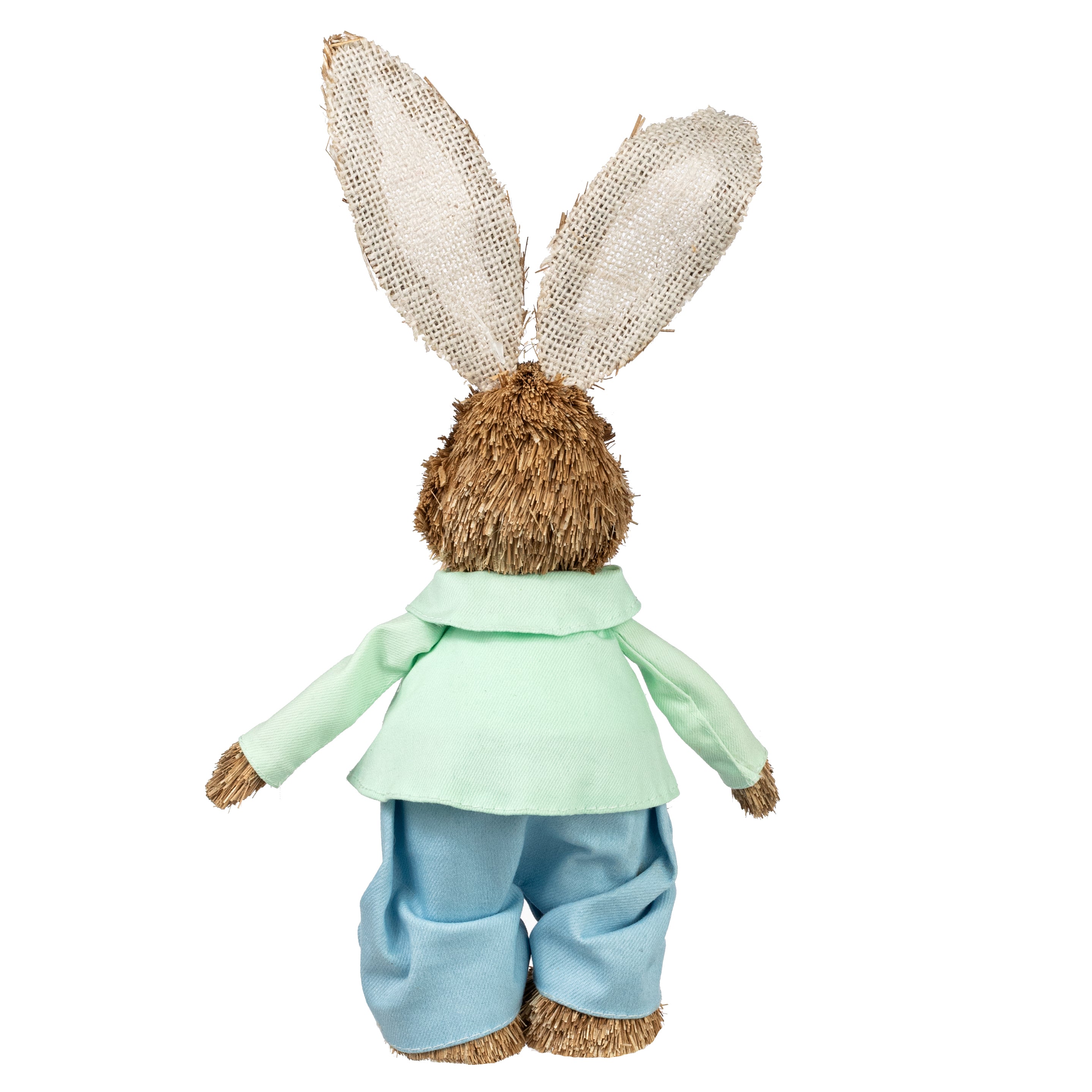 12" Sisal Dapper Bunny Decor: Mint Coat