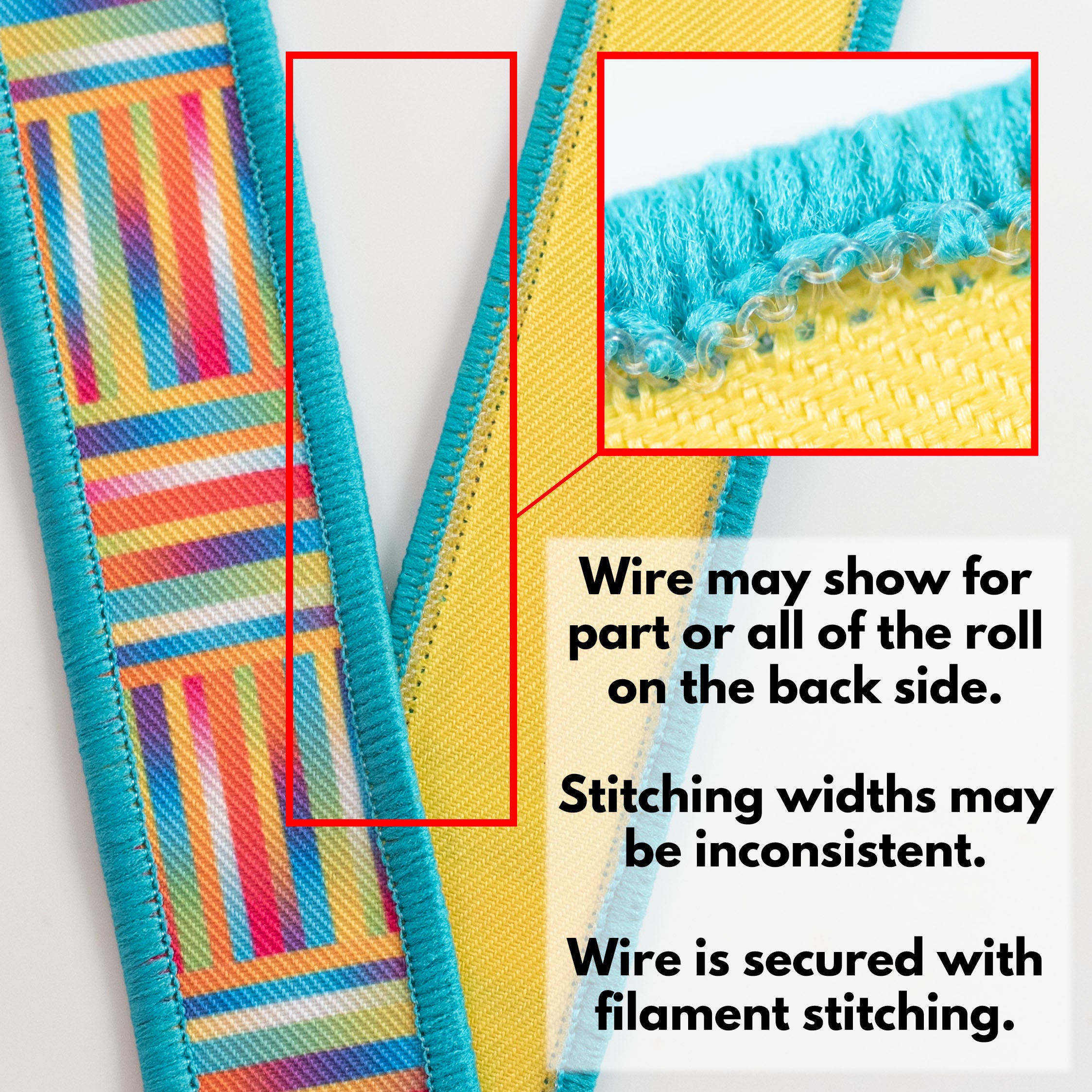 7/8" Double Sided Fused Multicolor Basketweave Ribbon (10 Yards)