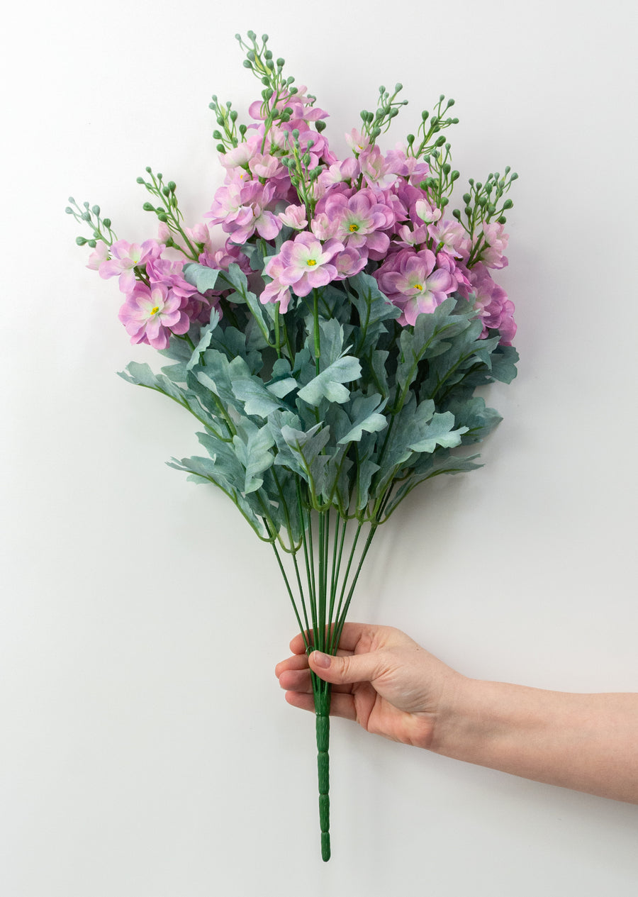 24" Delphinium Bush: Lilac Purple (12 Stem)