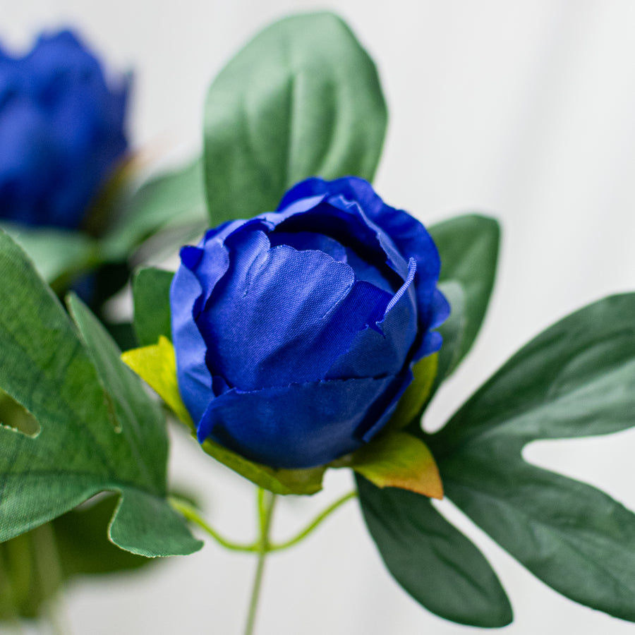 20" Peony Bush: Royal Blue (11 Stem)