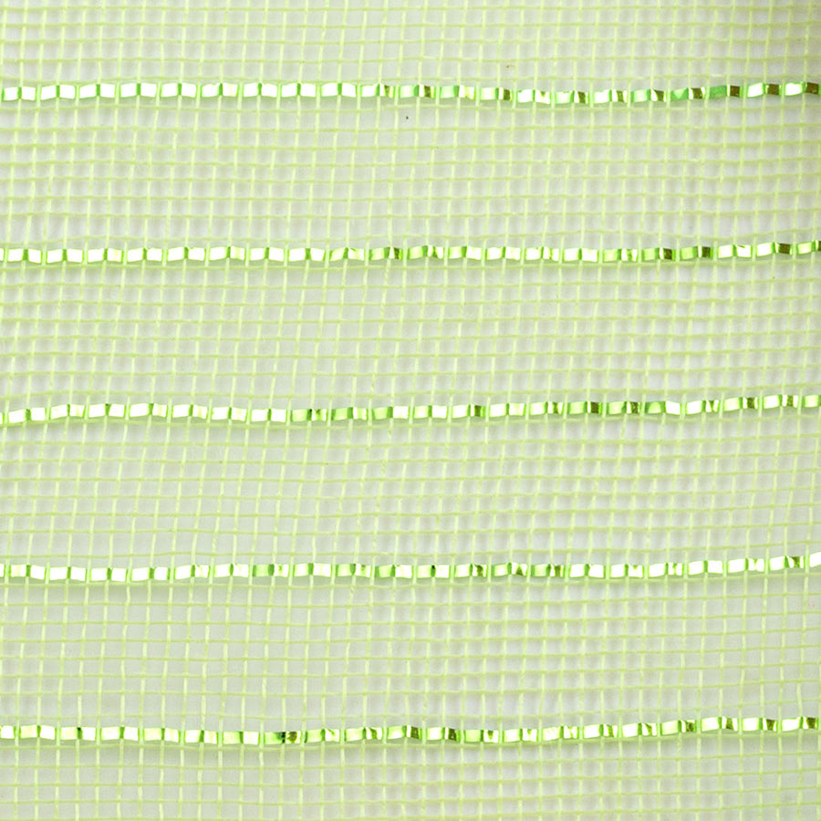 10" Metallic Fine Weave Deco Mesh: Apple & Lime Green