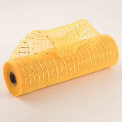 10" Metallic Fine Weave Deco Mesh: Gold