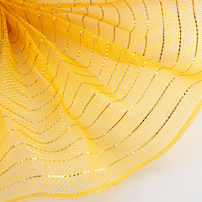 10" Metallic Fine Weave Deco Mesh: Gold