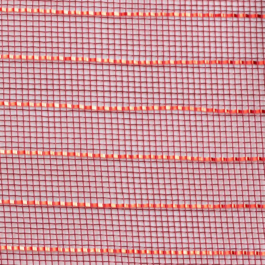 10" Metallic Fine Weave Deco Mesh: Burgundy & Red