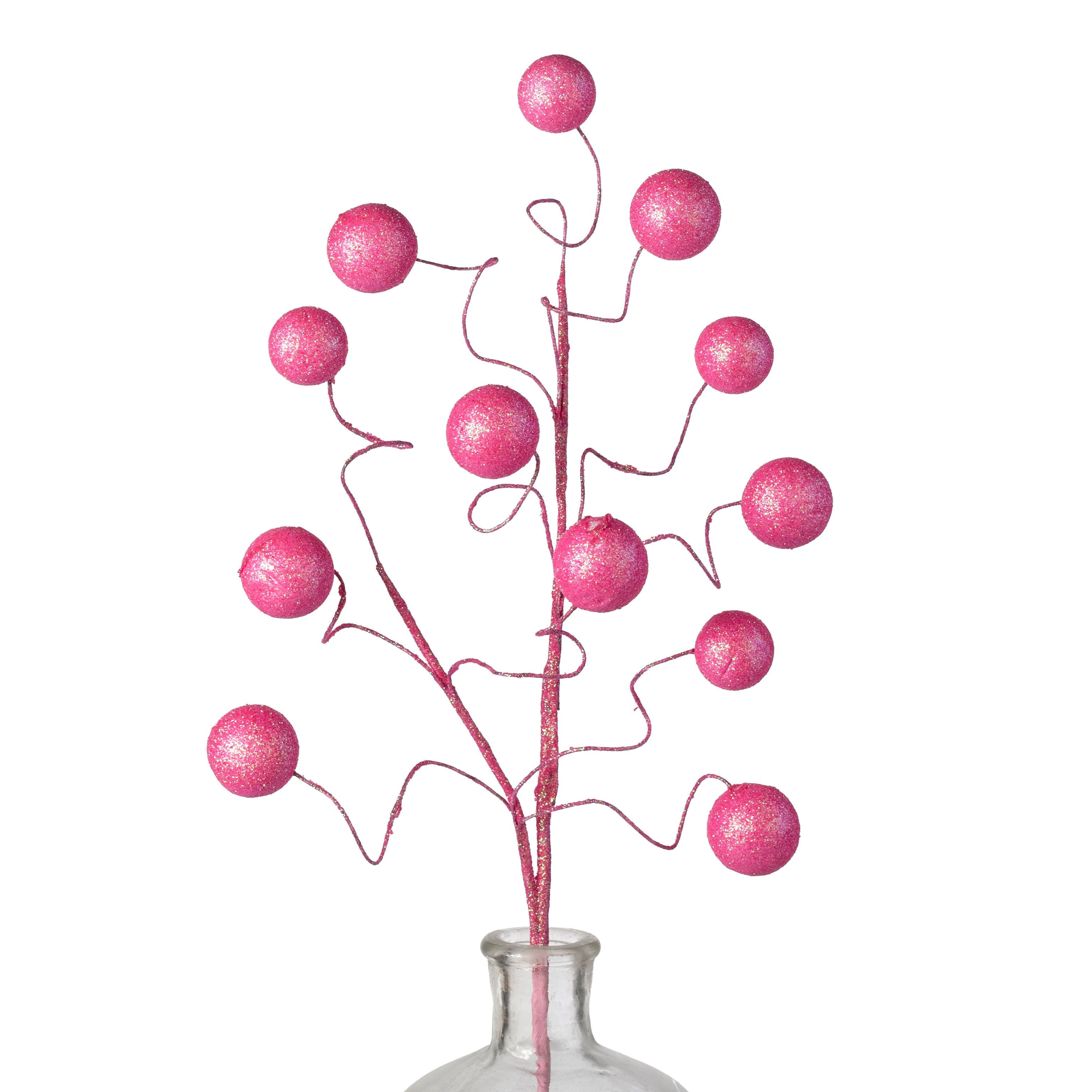 24" Glitter Ball Spray: Iridescent Pink
