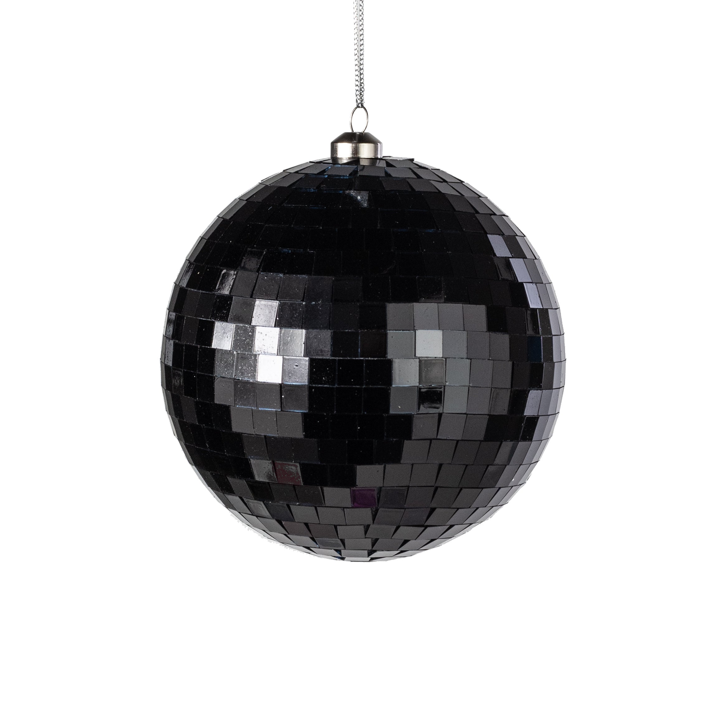 120mm Mirror Disco Ball Ornament: Black