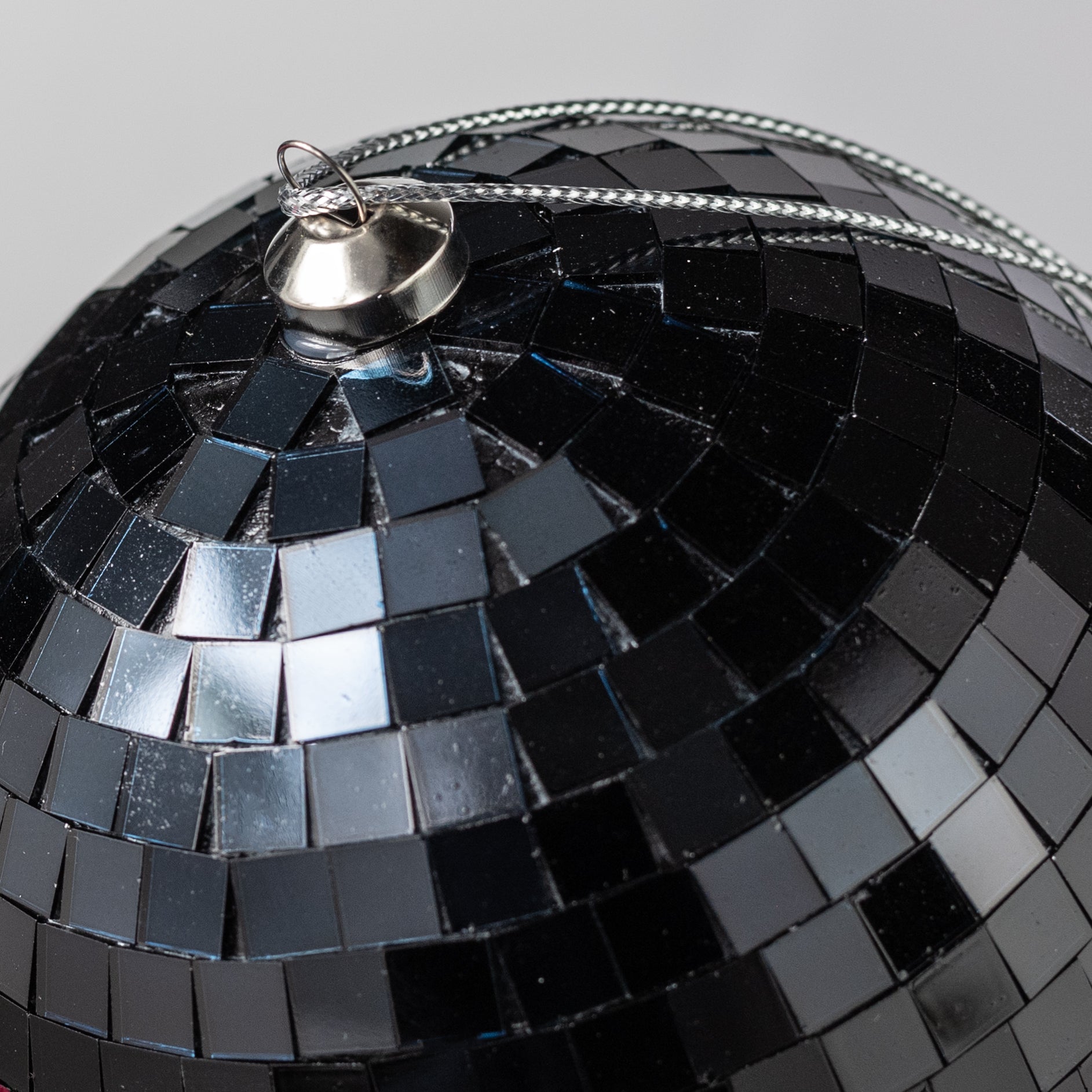 120mm Mirror Disco Ball Ornament: Black