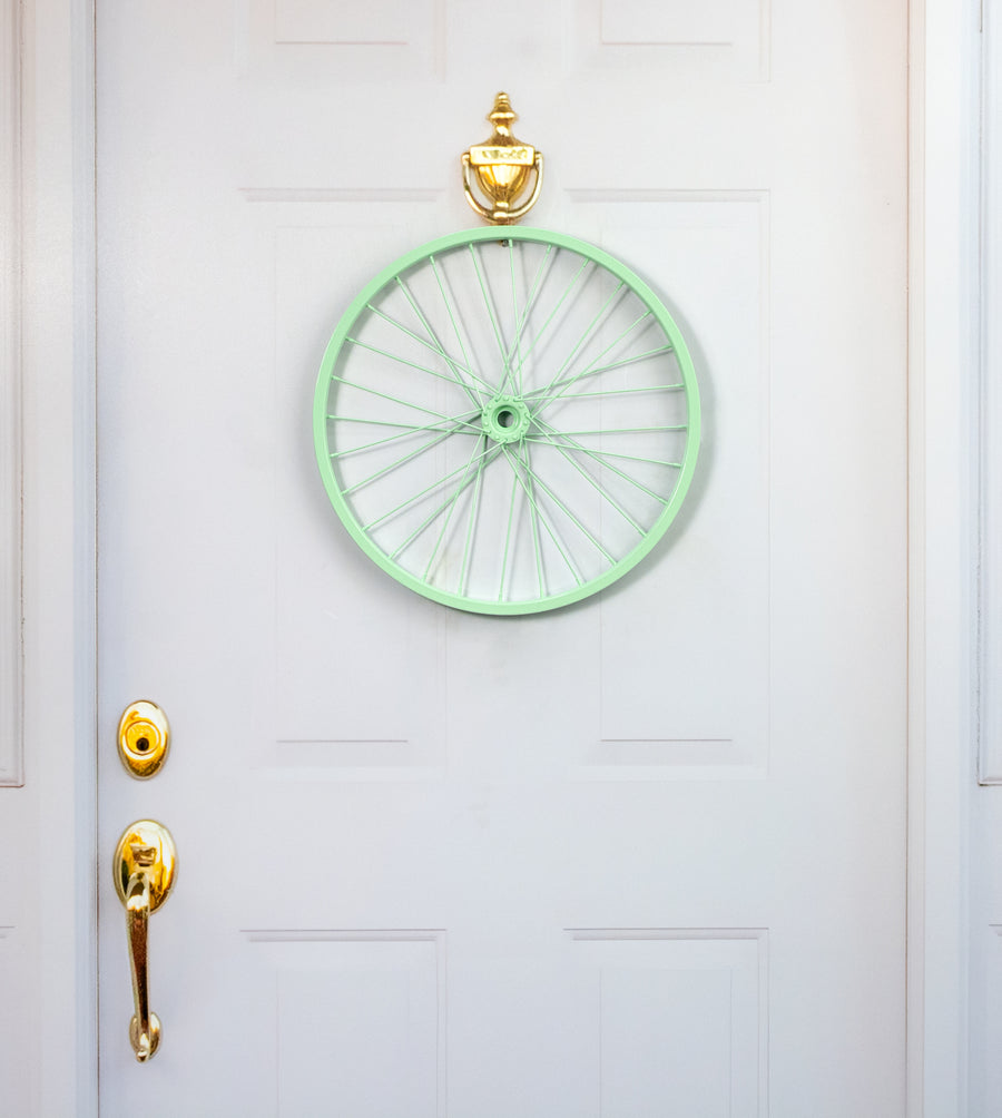 16" Decorative Bicycle Rim: Mint Green