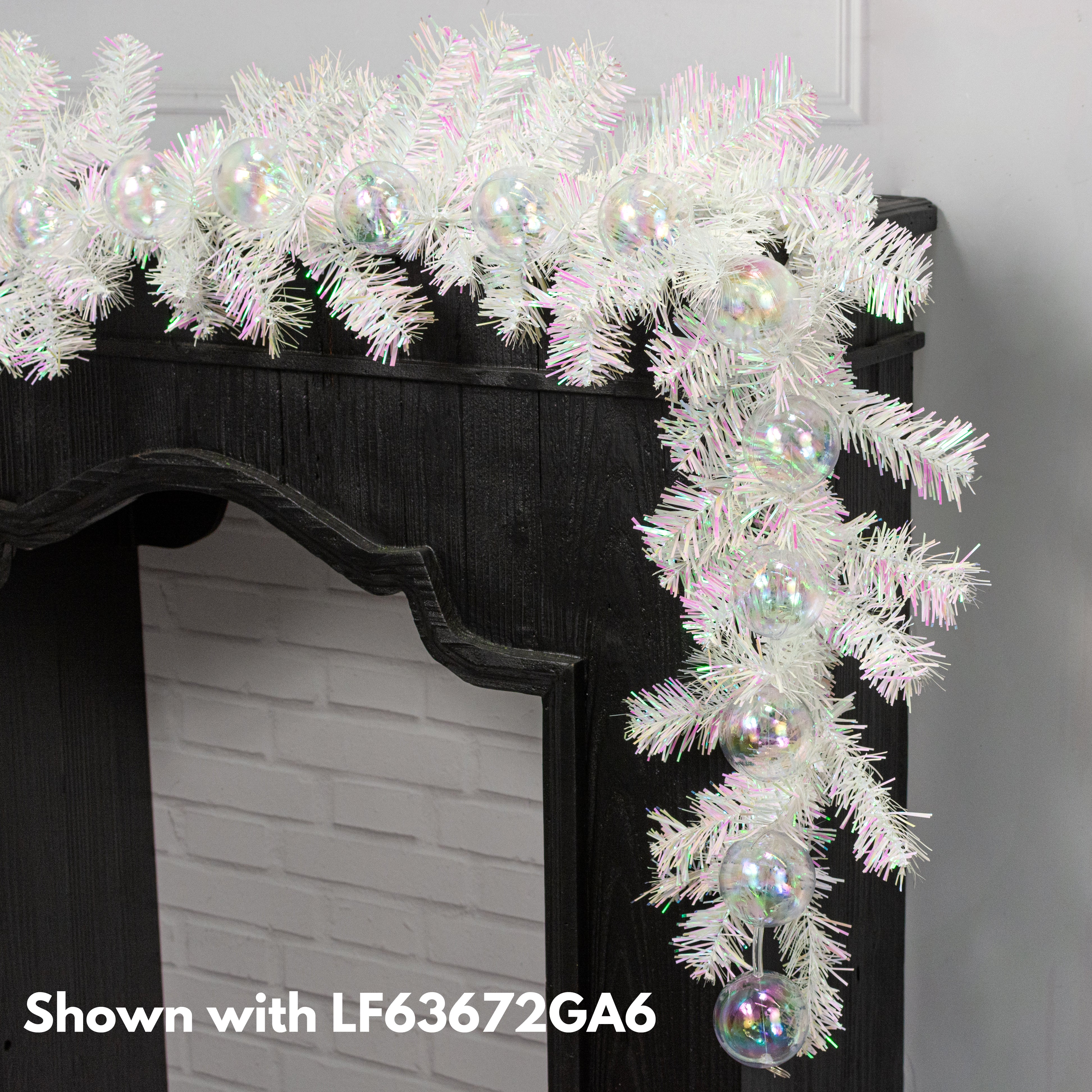 6' Ornament Strand Garland: Iridescent Clear Bubbles