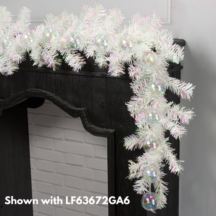 6' Ornament Strand Garland: Iridescent Clear Bubbles